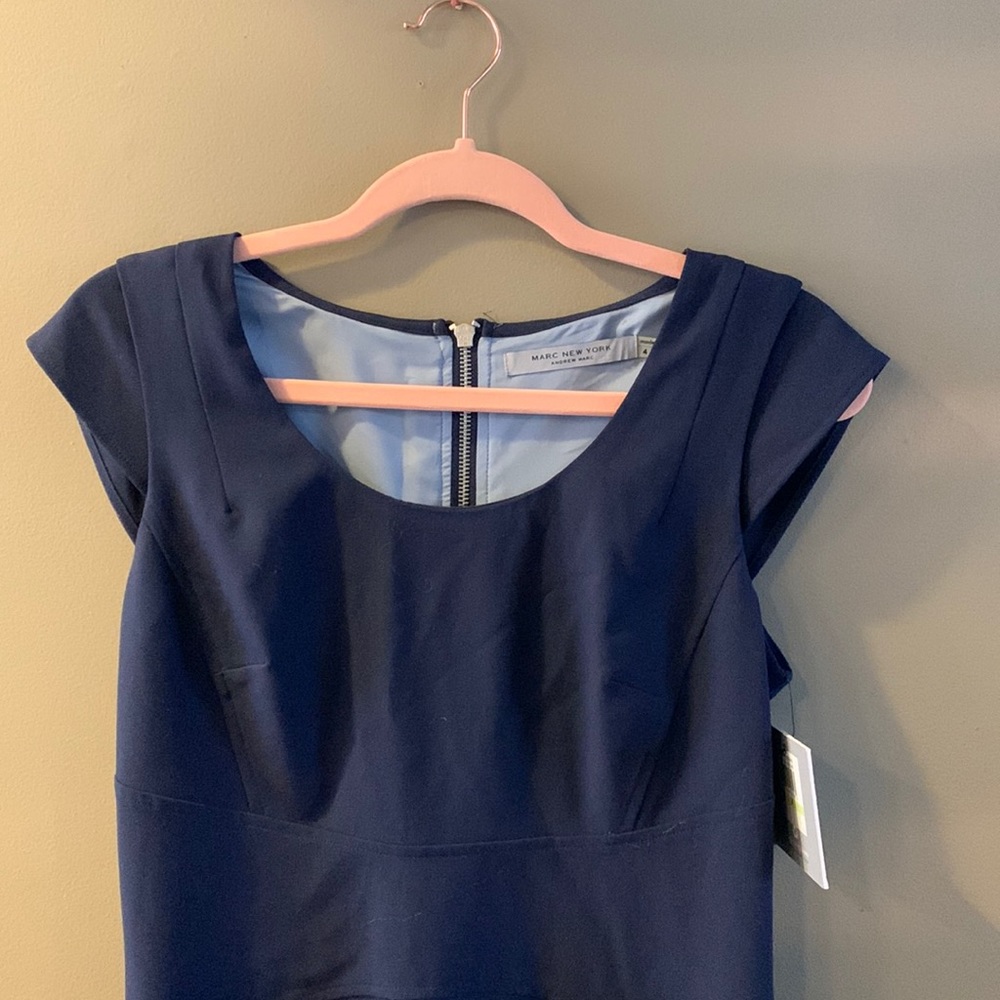 NWT Andrew Marc Marc New York blue dress